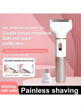 New Multifunctional Electric Hair Removal Instrument Can Be Used For The Whole Body. Women's Shaving Device USB Charging Nose Hair Device