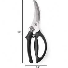Heavy Duty Poultry Shears - Kitchen Scissors For Cutting Chicken, Poultry, Game, Meat - Chopping Vegetable - Spring Loaded - Black - View 6
