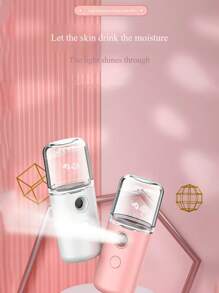 Pulverizador facial portátil de mano tipo nebulizador y mini ventilador, rociador humidificador de agua con brisa fría portátil para uso en el hogar