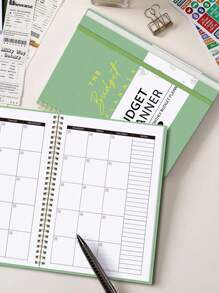 BUBU 1pc Budget Planner +3 Stickers- Monthly Budget Book With Expense Tracker Notebook, Undated Bill Organizer & Finance Planner To Take Control Of Your Money,Account Book To Manage Your Finances School Supplies,Back To School