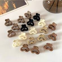 10/20件迷你咖啡色爪夹小公主发夹刘海夹发卡发饰（颜色随机）