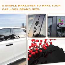 适用于 2022-2025 款思域的 6 件黑色保护条 - 防刮 B 柱和 C 柱护板，OEM 款式，高品质 PC 材质，适合左侧车窗，汽车改装配件 | 时尚汽车设计 - 均碼 - 查看 7