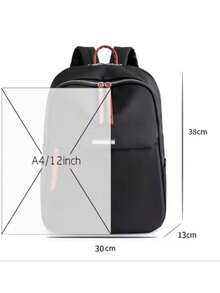 Large Capacity Laptop Backpack Nylon School Book Bag - Màu Khaki - Xem 8