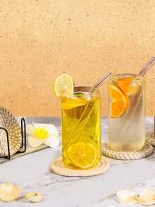 8 件带支架的饮料杯垫，简约餐桌编织杯垫，厨房餐桌耐热杯垫和厚隔热垫，4 种颜色吸水杯垫套装，用于家居装饰桌面保护，适用于各种杯子，4.3 英寸 - 多色 - 查看 11