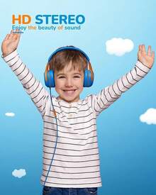 S Headphones Wired Toddler Headphones With Microphone, Over-Ear Headphones, 85/94dB Volume-Limiting, 3.5mm Jack, Foldable On-Ear Design -  & Comfortable Learning & Tertainmt