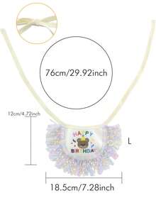 1 件装狗狗和猫咪唾液围兜，泰迪熊生日围巾，适合小型犬 - 彩色 - 查看 9