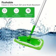 4-Piece Reusable Mop Pad - Highly Absorbent, Easy To Clean Floor Cleaning Cloth, Suitable For Both Dry And Wet Use, Durable Dust Removal Mop Head, Battery Free, Perfect For Home And Commercial Flooring