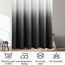 Black And White Shower Curtain, Black Ombre Geometric Men Bath Curtains For Bathroom, Masculine Shower Curtain, Durable And Machine Washable, 72 X 72 Inches, Black White And Gray - 黑色漸變 - 查看 6
