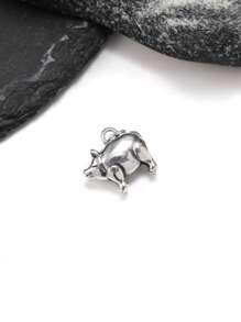 1 pieza Único y sencillo Colgante de cerdo de plata de ley 925 DIY como regalo de joyería fina para mujeres