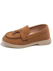 1 par de zapatos planos casuales y versátiles de estilo coreano con suela blanda para niños