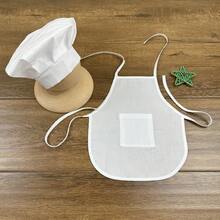 مجموعة مكونة من 2 قطعة، زي الطهاة بالقبعة للأطفال الرضع من الجنسين، إكسسوارات تصوير للمواليد الجدد - متعدد الألوان - مشاهدة 10