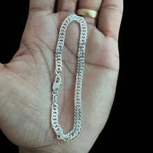 Men's Silver Chain Cord + 5MM Bracelet FAITH Pendant 925 Silver Plated - Silver - View 6