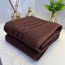 Kit Of 2 Soft Terry Bath Towels 65x130cm 100% Cotton - 鏽棕色 - 查看 2