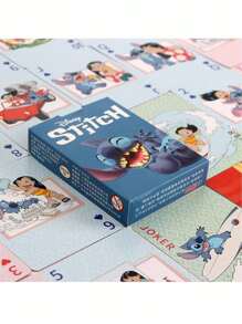 Disney Cartas de juego con diseño artístico de Frozen, Anime Stitch, Oso de fresa - Baraja de póker creativa de dibujos animados, de alta calidad y diseño único, como regalo para adolescentes y adultos