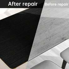 1卷家居装饰木纹自粘墙纸橱柜餐桌衣柜家具翻新装饰贴纸防水防潮耐磨耐高温背面带胶可移除不留胶墙纸卷 - 黑色 - 查看 3