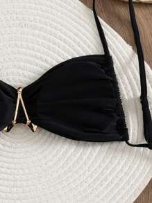 بكيني نسائي مزين بنجمة البحر لأجازة الصيف على الشاطئ