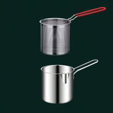 1 Set Edelstahl Fritteusen mit Filtern, kompakt und einfach zu bedienen, perfekt zum Zubereiten von knusprigen Kartoffelchips, Pommes frites, Fisch und Hühnchen. Ein Must-Have Küchengerät für das Kochen zuhause und das perfekte Geschenk für Feinschmecker und Hobby-Köche