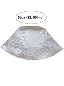 1 Pc Thin Pleated Bucket Hat For Women And Girls. Ideal For Summer Street Photography, It Serves As A Sunscreen And Sunshade Hat, Also A Bucket Hat For Ladies. - Multicolor - View 9