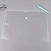 1 pièce/5 pièces Chemise plastique transparente A4, Pochette de document à fermeture bouton étanche, Sac de tri et de rangement coloré, Chemise de devoirs pour élève, Fournitures de rangement pour bureau/école