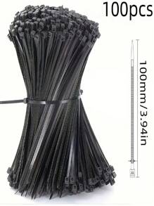 300 Stücke schwarze Nylon-Kabelbinder, verstellbar, selbstsichernd, wasserdicht und rutschfest, 3,94/5,91/7,87 Zoll, geeignet für den Außenbereich, Kabel-, Garten- und Haushaltsbündelung, sicherer Reißverschluss, verstellbarer Riemen, Kunststoff