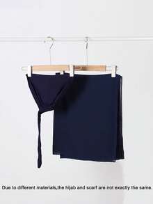 2件65*180厘米女士纯色肩带帽+纯色雪纺长围巾披肩和围巾毯子颈巾。柔软、轻盈、舒适、多功能，大码超大码男女通用晚礼服派对办公室婚礼晚礼服户外旅行礼物