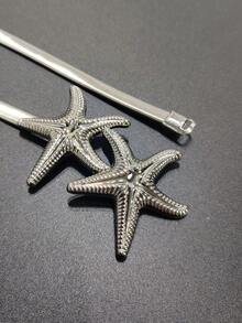 1 件女式海星扣金属弹力腰链，百搭装饰腰带，适合连衣裙、夹克、裤子，适合休闲、派对、万圣节