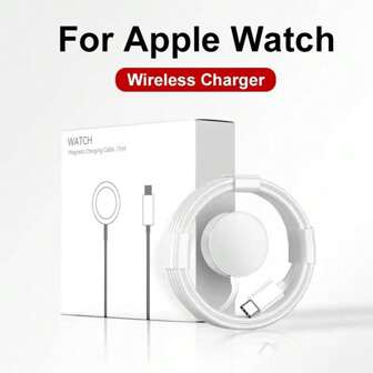 1pc 3.3ft/100cm USB-C Magnetic Wireless Charger Compatible With Apple Watch Series Ultra/Ultra2/9/8/7/SE/6/5/4/3/2/1, Portable And Efficient Charging Cable Suitable For Office, Dorm, And Home