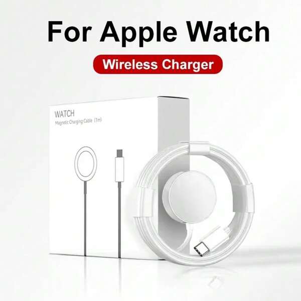 1pc 3.3ft/100cm USB-C Magnetic Wireless Charger Compatible With Apple Watch Series Ultra/Ultra2/9/8/7/SE/6/5/4/3/2/1, Portable And Efficient Charging Cable Suitable For Office, Dorm, And Home