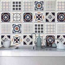 1 Roll Bohemian Tile Sticker Roll Self-Adhesive Waterproof And Oil Resistant Wallpaper, Suitable For Upgrading Kitchen, Bathroom, Cabinet And TV Walls, Made Of Vinyl Material, Randomly Matched With Patterns, Easy To Apply And Remove, Kitchen Wall Decoration | Artistic Wallpaper Design