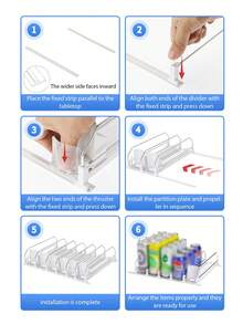 5pcs Soda Can Organizer For Fridge, Updated Slow Down Self-Pushing Glide Rack Drink Dispenser, Up To 20 Cans Storage For Fridge Pantry - 白色 - 查看 6