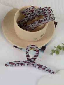 1/2 piezas Elegantes pinzas para el cabello con estampado de leopardo de moda, grandes pasadores de pelo aptos para uso casual diario, viajes al aire libre, accesorios para el cabello de fiesta para mujeres