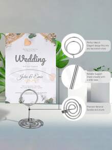 20PCS Metal Place Card Holders Photo Clip Stands Table Number Holders,Table Sign Holders For Wedding Anniversary Birthday Party Decoration