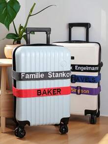 Customized Embroidered Luggage Strap (180cm X 5cm): Can Embroider Your Name/Text, Personalized Luggage Belt, Embroidered Strap, Luggage Identification Tag, Gift For Her, Travel Accessory - Multicolor - View 7