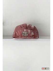 1 件软冠平檐帽，字母刺绣，复古百搭棒球帽，小脸遮阳帽，街头滑板帽，撞色嘻哈帽