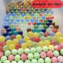 混合玻璃弹珠球，包括哑光饰面、3朵花、8朵花、芝麻点玻璃球，适用于户外活动、花盆、鱼缸、花园、游泳池、手工艺品、DIY装饰