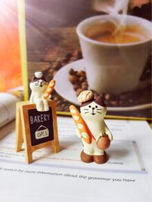 Presente de Natal, Pequeno Presente do Dia dos Namorados, Enfeite de Árvore de Natal com Gato Japonês, Decoração de Cena em Miniatura, Decoração de Casa de Natal de Mesa, Ornamento de Pão Feito à Mão DIY, Decoração de Bolo, Decoração de Café