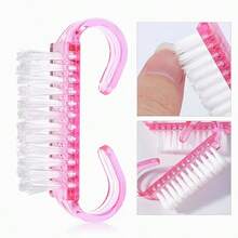Bộ 2 cọ vệ sinh móng acrylic - Cọ nhựa mini hình kèn màu hồng, lông mềm, thích hợp cho việc chăm sóc móng, dụng cụ làm móng, dụng cụ làm móng nghệ thuật, chuẩn bị cho năm học mới, làm móng, dụng cụ làm móng (thích hợp cho móng giả dán) - Đỏ - Xem 4