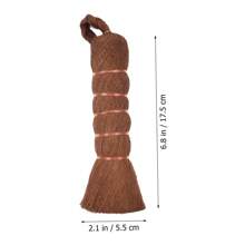 1pc, Natural Palm Cleaning Brush, Dish Brush, Pot Brush, Can Be Used In The Kitchen Without Damaging The Non-Stick Coating Of The Pot, With Soft Hair For Household Cleaning Brush, Cleaning Supplies, Cleaning Tool Handcrafted Brown-Haired Purple Bamboo-Handled Tea Brush, Tea Set Accessory, Brush Person Kitchen Brush With Ergonomic Handle Multipurpose Dish Brush For Removal Compact Design For Dishes Bowls Tea Brush Supplies