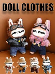 Dress Up Your Dolls!Doll Clothes Set (With Accessories Pictured) Vinyl Doll Clothes Set Cloth Pendant Clothing Accessories, Clothing Accessories For Generation 1/2 Blind Boxes, Cloth With Seating And Standing Series (No Doll) Gifts Birthday Graduation,Keychain Doll Accessories,Applicable Blind Box Dolls,Summer - Multicolor - View 2