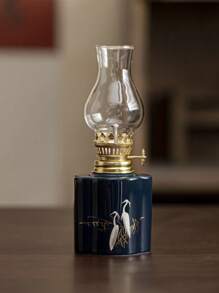 1Pc Ceramic Kerosene Lamp Tea Ceremony Atmosphere Candle Old Butter Lighting Decoration(Without Lamp Oil)
