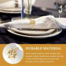 20 piezas de anillos reutilizables para servilletas de color dorado - con bordes lisos, fácil de limpiar, duraderos y versátiles - perfectos para bodas, fiestas, celebraciones, fiestas, decoración de mesa, Eid y otras ocasiones