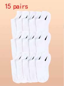 5/10/15Pairs Solid Color Versatile Socks, Breathable, Comfortable, Absorbent Short Socks Suitable For Daily Wear, Sports, Office, Casual Style, All Seasons Valentines