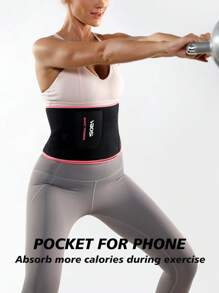 VBOSI Centură de talie din neopren unisex pentru femei și bărbați, 1 bucată - Centură reglabilă pentru slăbire, pentru susținere a abdomenului, la sală și pentru uz zilnic