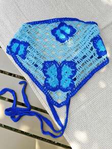 1条针织发带，镂空蝴蝶三角围巾，时尚百搭头巾，适合日常、派对、游戏等场合，是送给爱人的礼物。发饰，发饰，配饰，女士发饰，秋季，旅行，美发工具，女士配饰，美发用品，秋季，发饰，女士发饰，旅行，发饰，女士配饰，发饰，女士发饰，美发工具，美发用品，美发用品，美容配饰，礼物，旅行，女士礼物，美发用品，圣诞礼物 - 彩色 - 查看 6