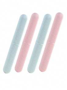 8/7/5/4/2/1pc Travel Toothbrush Case, Toothbrush Outdoor Storage Box, Travel Toiletries Storage, Storage Dust Box, Bathroom Accessories, Toiletries Tools, Beach Travel Essentials, Holiday Essentials School Supplies Travel Essentials Women's College Dormitory Travel Accessories Vacation Summer Back To School