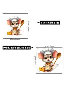 Autocollants de cuisine/Autocollants de décoration Autocollants mignons de souris chef Autocollants imperméables et anti-poussière, 1 pièce en matériau PVC Autocollants amovibles et résistants à l'usure, convenant à la décoration de cuisine, de mur, de restaurant, Stickers muraux 15 x 15 cm, cadeaux d'anniversaire intéressants, cadeaux de remise des diplômes, donnez à votre maison un nouveau look