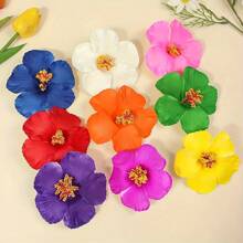 Pinzas para el cabello con flores hawaianas, pinzas para el cabello con flor de ciruelo de espuma, decoraciones de fiesta hawaiana, ropa para playa y piscina, artículos para fiesta hawaiana, accesorios para novia y boda