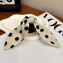 1pc Polka Dot Bow Claw Clip, Tail Hair Clip For High Ponytails Fashion Hair Accessories
