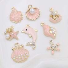 8pcs Mix Gold Color Shell Starfish Charm For Jewelry Making Necklace Earrings Bracelet Accessories DIY - Mix Starfish Shell - View 14