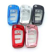 1pc New TPU Car Key Case With Keychain Cover Shell For Audi For A3 For A6 For C5 For C6 For Q3 For Q2 For Q7 For TT For TTS For R8 For S3 For S6 For RS3 For RS6 For A4 Protector Accessories - Keychain 2 - View 11